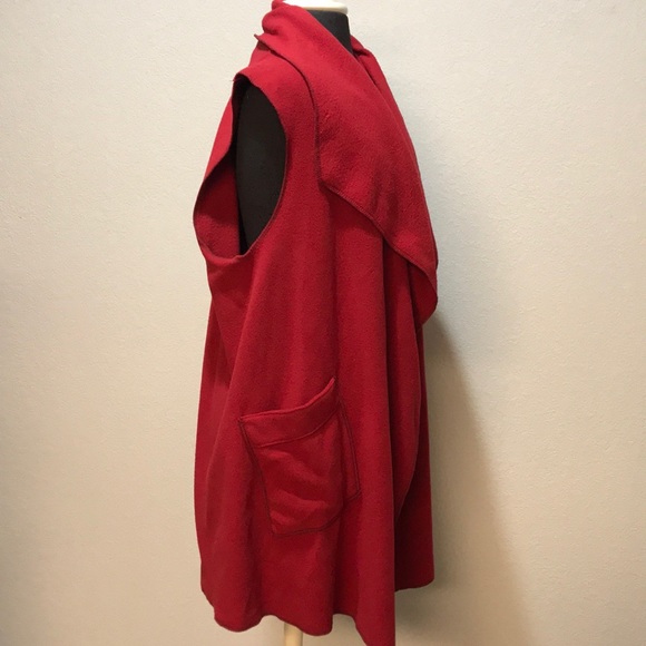 Red Fleece Vest - Picture 2 of 6